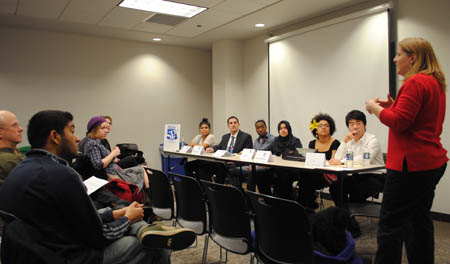 SPJ DePaul Diversity Panel Photo. (Photo by Katie Karpowicz)