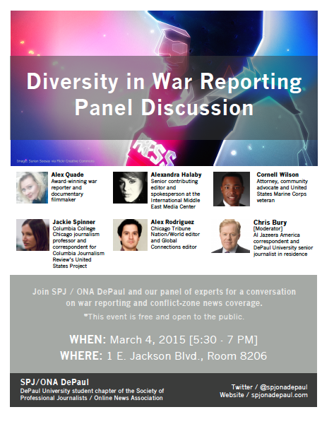 Diversity in War Reporting Flier