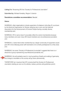 The wording of the resolution as it appeared on the app. 